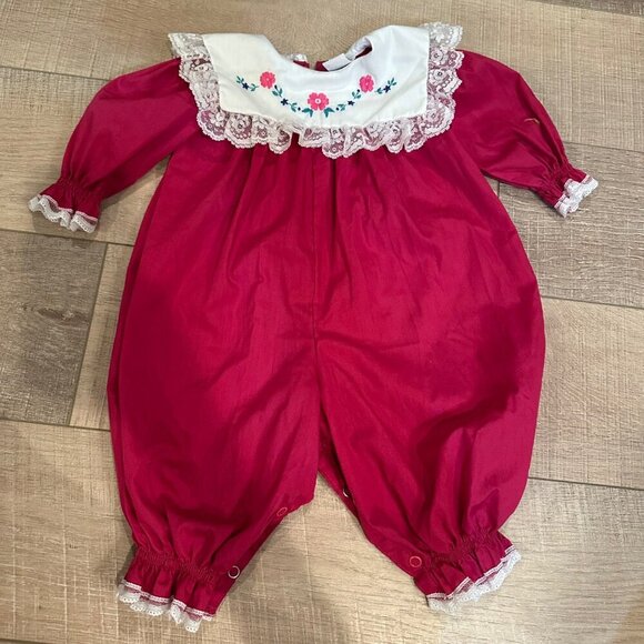 BRYAN 3-6 MONTH BABY GIRLS VINTAGE ONE PIECE OUTFIT ROMPER - Picture 1 of 10